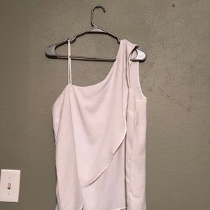 BANANA REPUBLIC Asymmetrical white top, Size LARGE